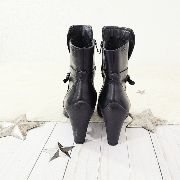 Ecco Sculptured 75 ankle boot black leather buckle size 40 - Picture 5 of 10